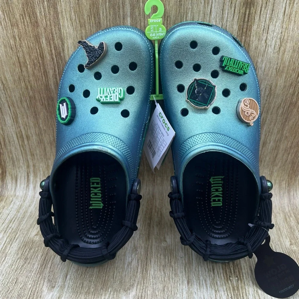 Crocs Wicked‎ Elphaba Glow-in-the-Dark Clog Men's Size 11 Green 210524-90H NEW